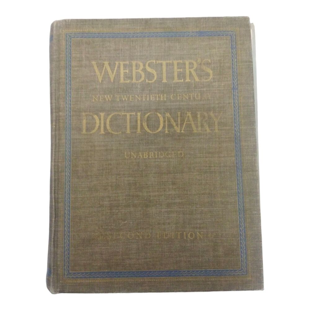 Websters Dictionary 1961 Engish Language New 20th Century Unabridged 2nd Edition